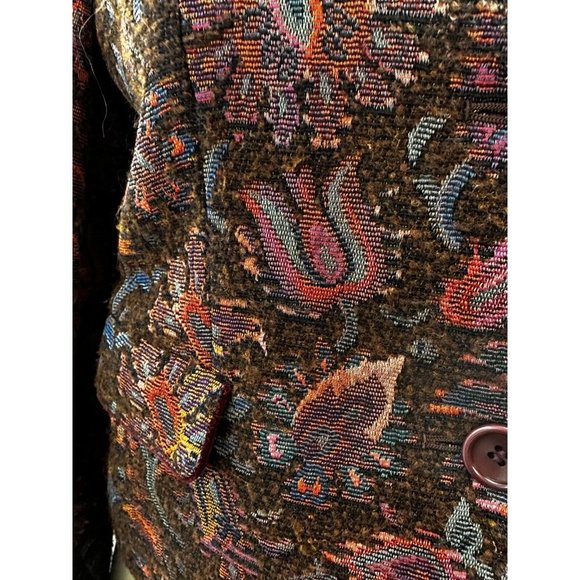 VINTAGE DKNY Coat Corduroy / Twit Multicolor Blazer Size 6 #1279 - Picture 9 of 14